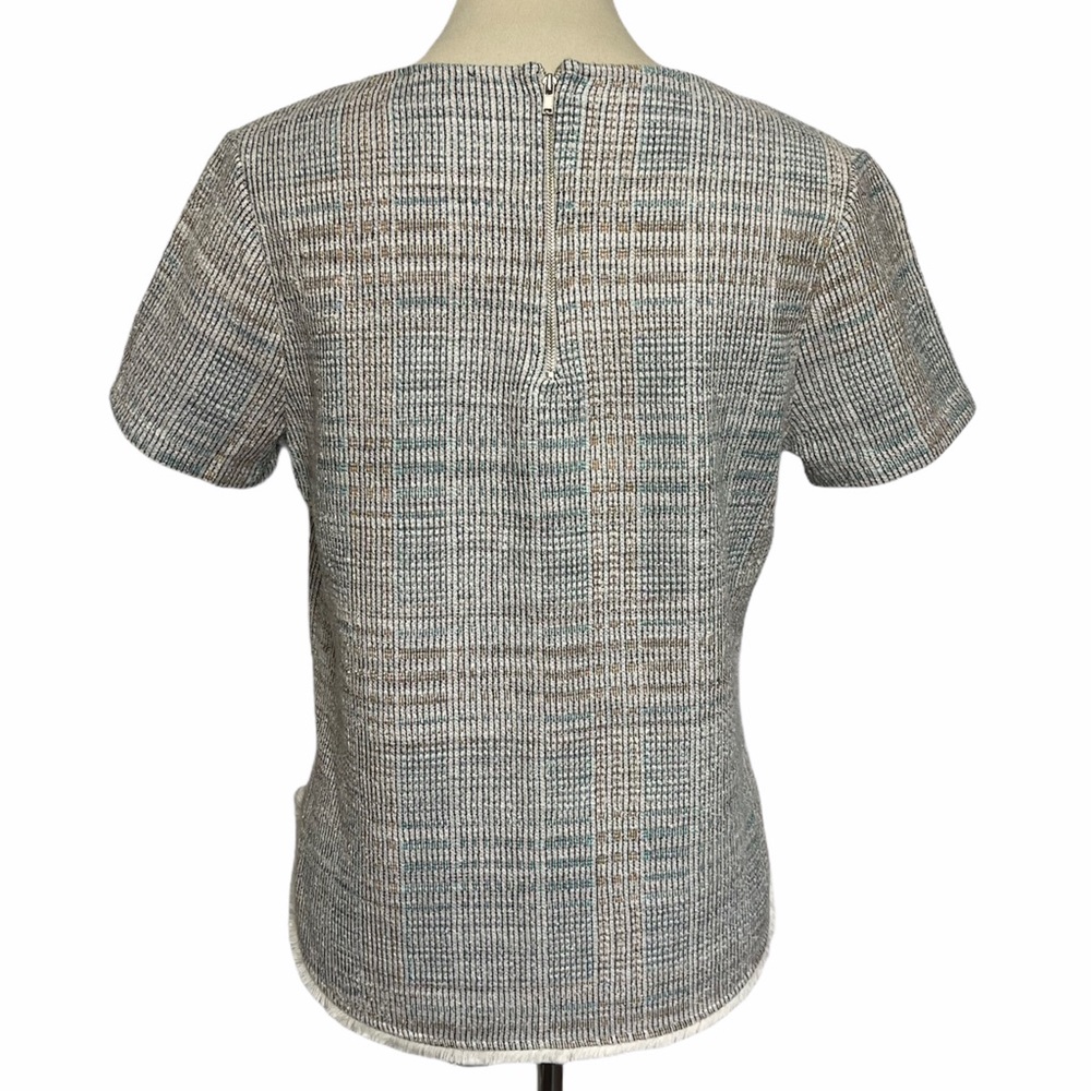 W5 Fringed Hem Short Sleeve Top - Picture 2 of 13